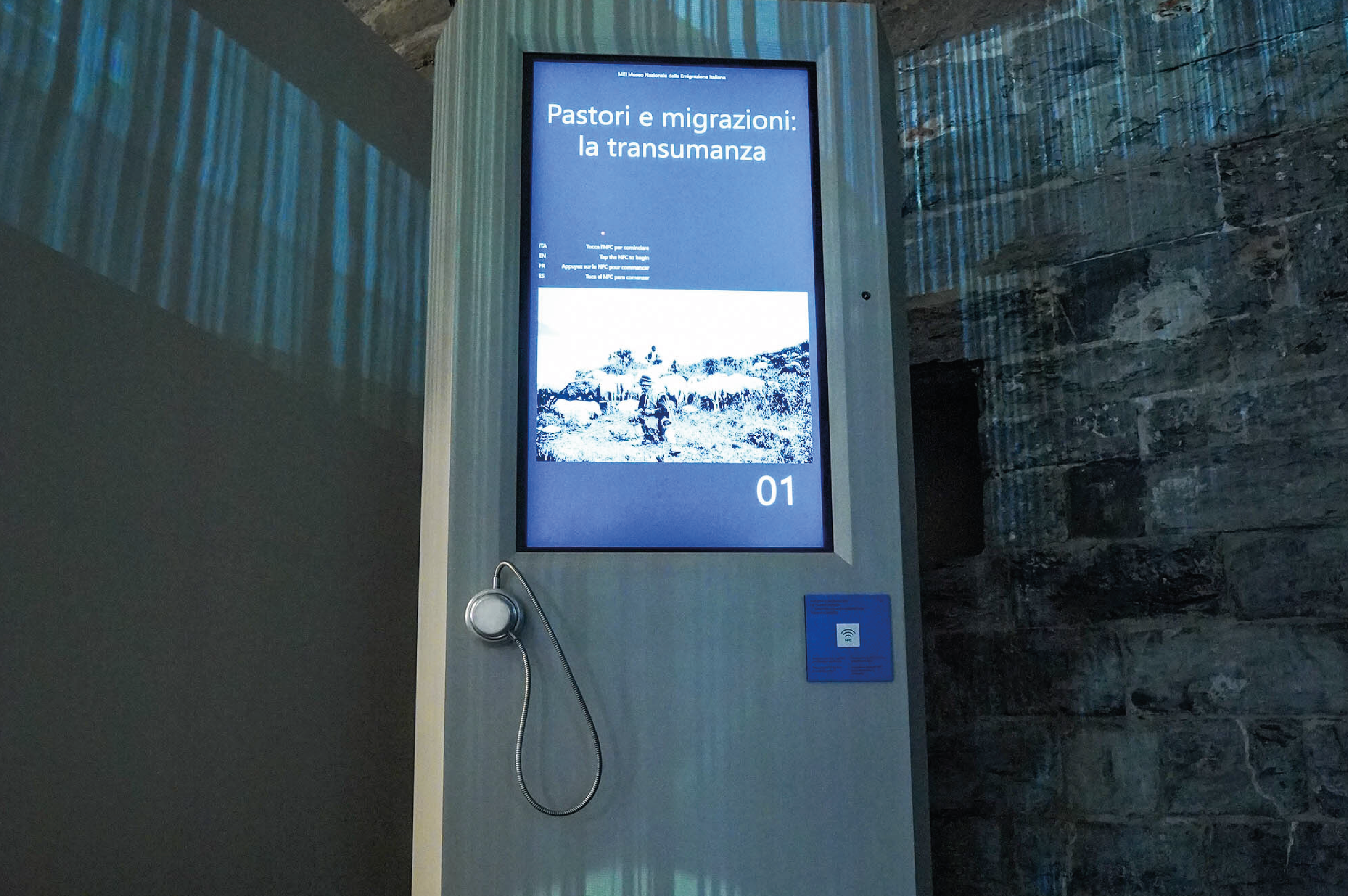 Herders and Migrations: transhumance. View of the interactive installation of the Mei