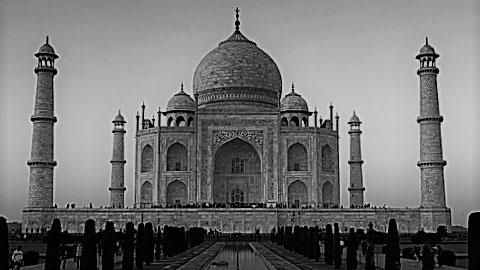 Foto storica del Taj Mahal di Agra in India Foto storica del Taj Mahal di Agra in India