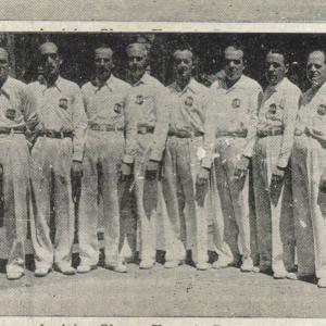La squadra di bocce attiva tra il 1945 e il 1950