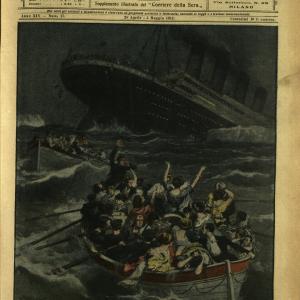 Domenica del Corriere con la tragedia del Titanic